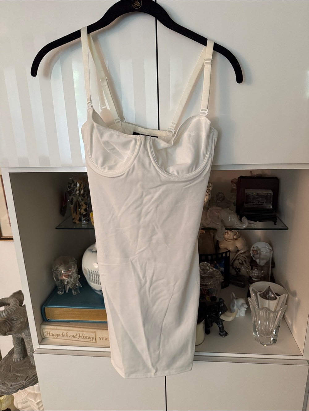 Nancy Ganz White Shaping Slip with Built-In Cups